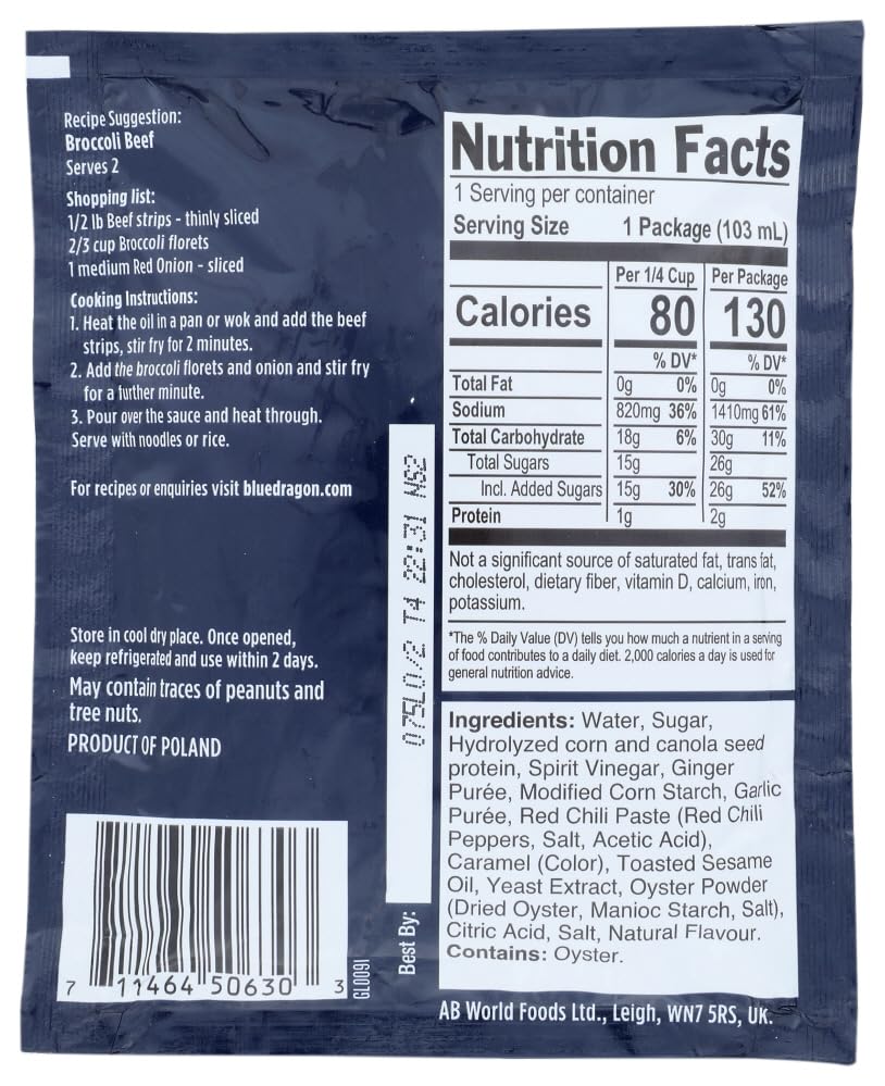 Blue Dragon, Sauce Stir Fry Brccli Bee, 3.4 Oz, (Pack Of 12)