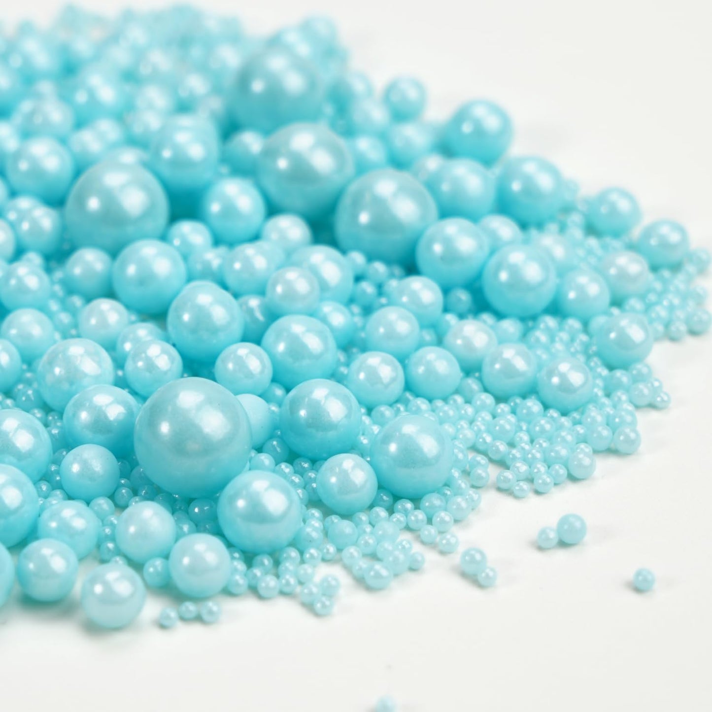 Dazzjoy Edible Pearls Sugar Sprinkles, 130g, Blue Pearl Dessert Sprinkles for Cake Decorating and Cupcake Toppers