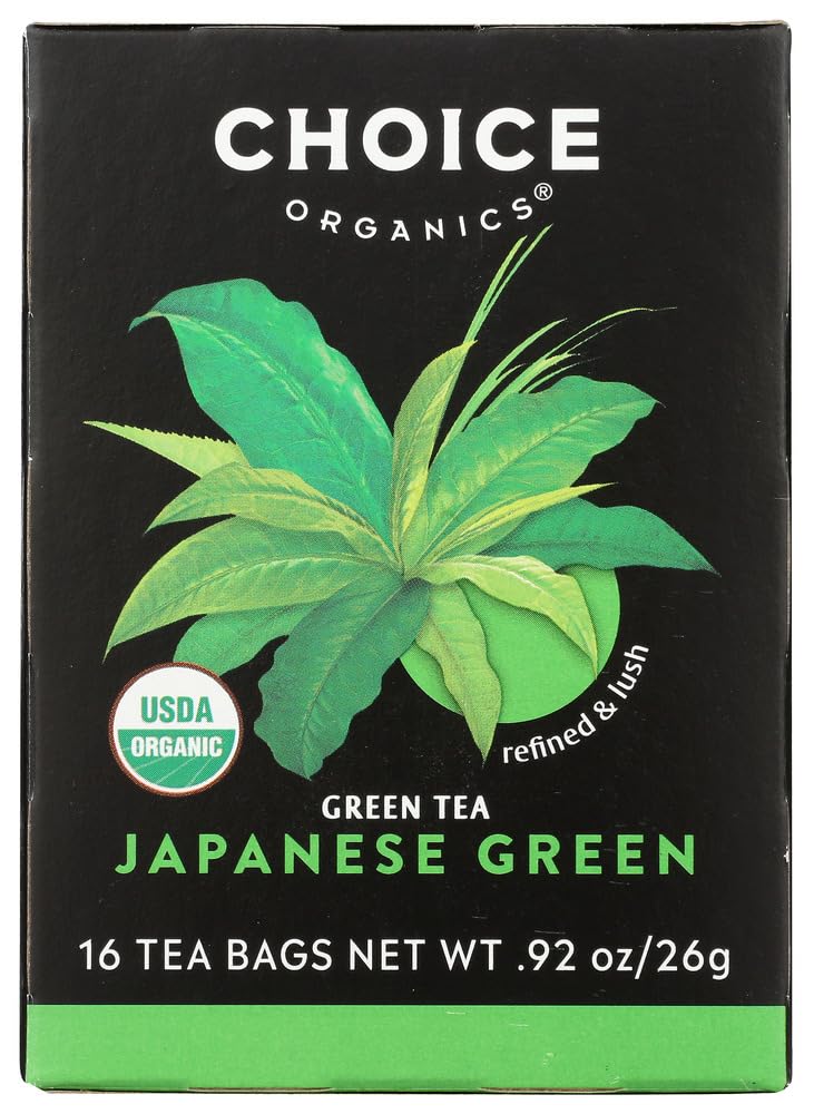 Choice Organics Organic Japanese Green Tea - 16 Bags - Compostable - Contains Caffeine - Model 205450