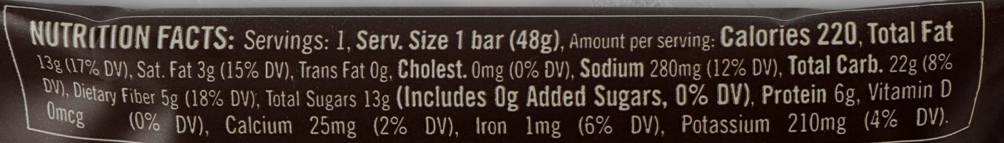 Thunderbird Energetica Chocolate Almond Butter Sea Salt Bar, 1.7 Oz