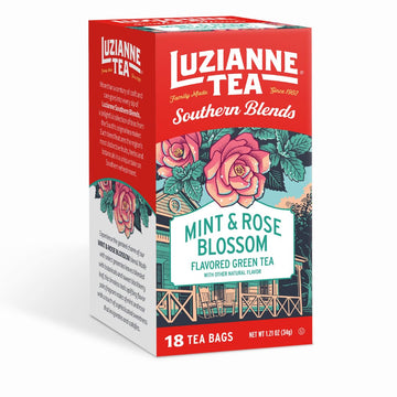 Luzianne Southern Blends Mint & Rose Flavored Herbal Tea Bags, 18Ct Box (Pack Of 1)