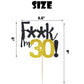 30 Birthday Cake Topper Black Glitter Funny 30Th Birthday Party Cake Decor Hello 30/Cheers To 30 Years/30 & Fabulous/Talk Thirty