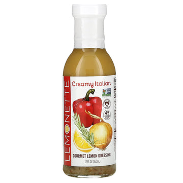 Lemonette Sugar Free, Low Cal, Low Fat Salad Dressing: Mediterranean Variety Pack (3) 12 Oz Bottles - Keto, Gluten Free, Vinegar