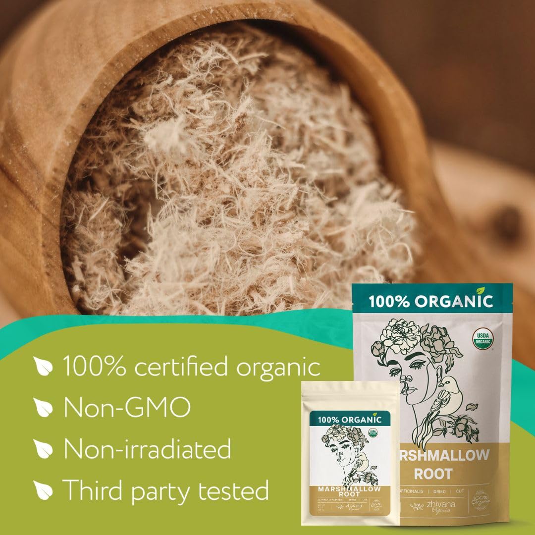 Marshmallow Root Tea (Althea Officinalis) - Organic Marshmallow Root - 4oz