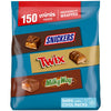 SNICKERS, TWIX, & MILKY WAY Minis Halloween Chocolate Candy Bars Variety Pack, 150 Ct Bulk Bag