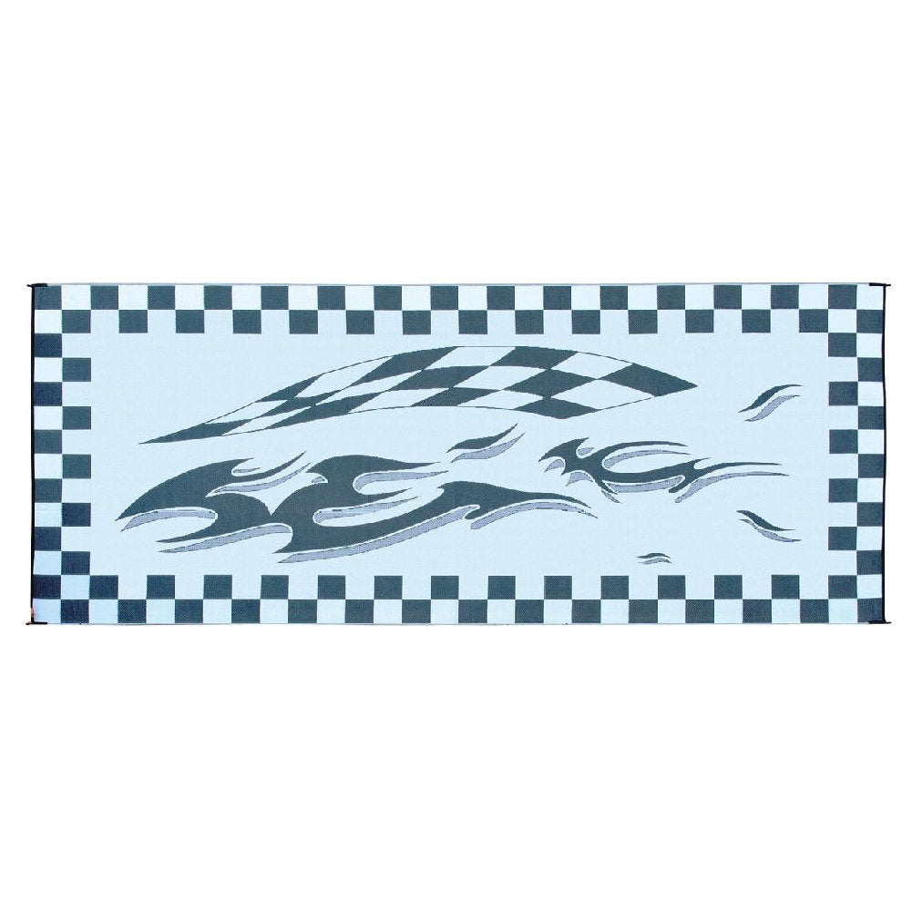 Stylish Camping Hc1 Black/Flag 8' X 20' Checkered Mat