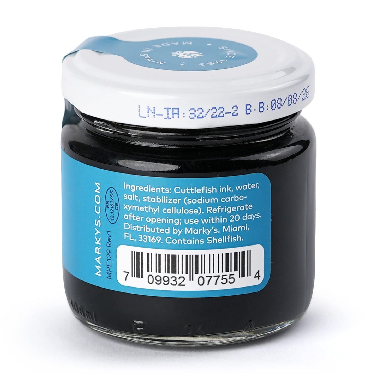 MARKYS Cuttlefish Squid Ink Food Coloring - 3.2 OZ / 90 G - Imported from Spain