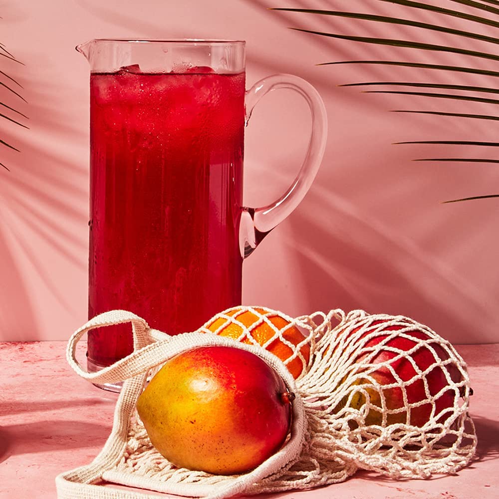STEVEN SMITH TEAMAKER Hibiscus Mango Iced Tea, Caffeine-Free Herbal, 10 Count Sachets, Model 0850008925405