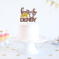Maicaiffe Derby Cake Topper, Racing Horse Theme Decorations, Brown Glitter, Paper, Ideal for Birthday Party Supplies