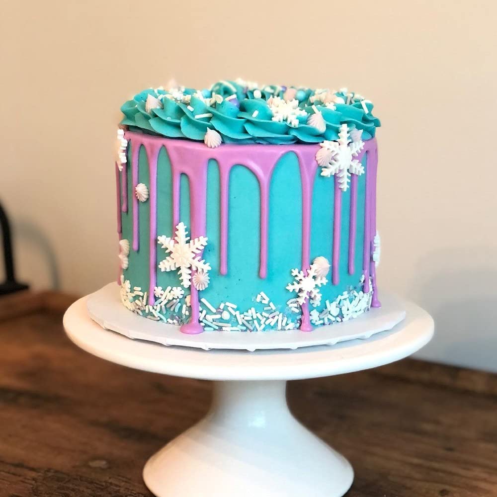 Frozen Sprinkles For Cake Decorating - Blue And White Sprinkles For Frozen Cake Decorations With Edible Snowflake Sprinkles, Jim