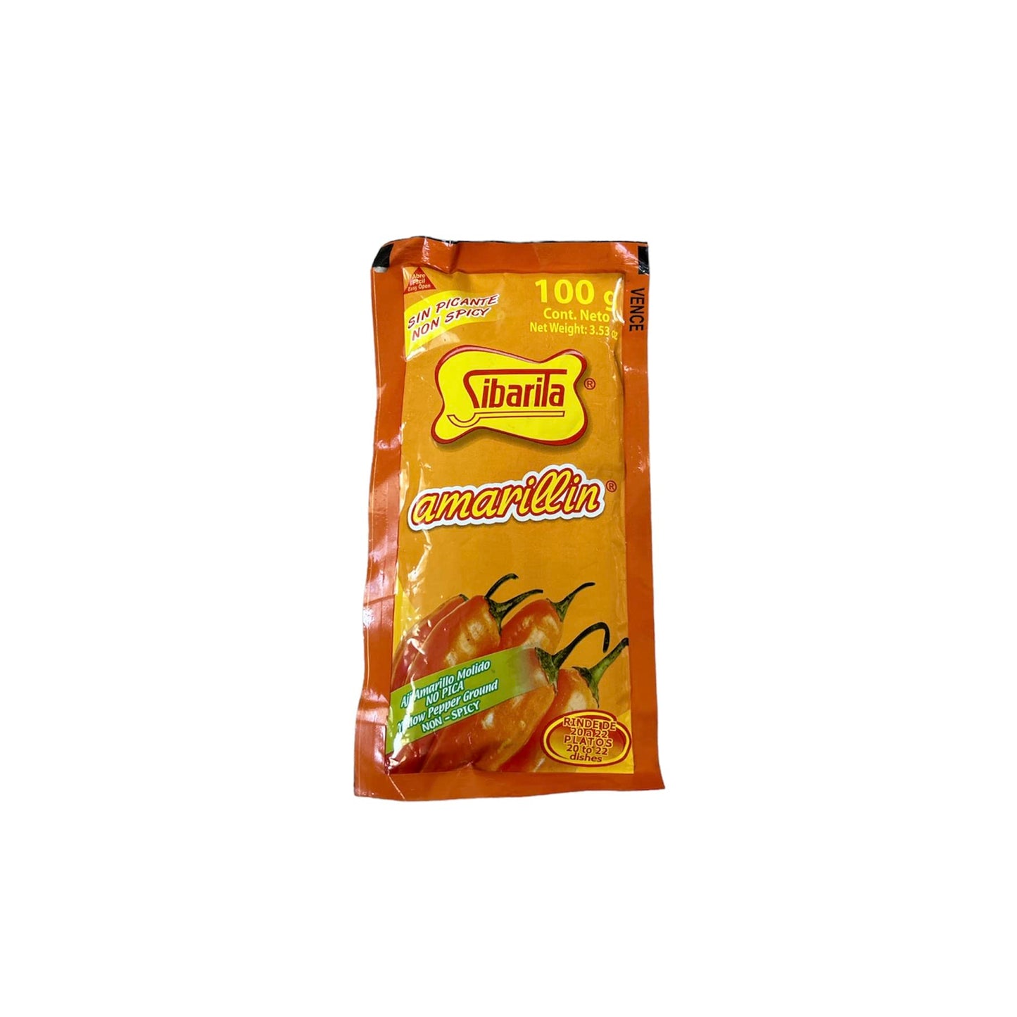Sibarita Amarillin - Aji Amarillo Pepper Sauce - Peruvian Seasoning - Yellow Chili Paste - NON SPICY - 100 Grams - 3.53 Oz