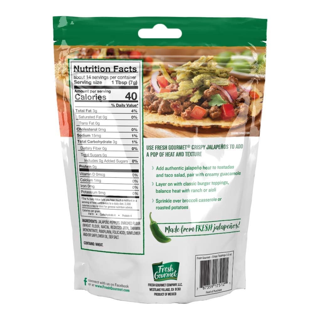 Fresh Gourmet Lightly Salted Crispy Jalapenos 3.5 Ounce (Pack Of 2)