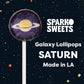 Sparko Sweets Galaxy Lollipops, Planet Designs, Fruit Flavor, 10 Pieces, Individually Wrapped, 1 Lb, Handcrafted In Usa - A Swee