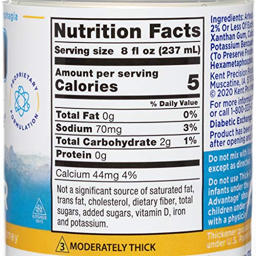 Thick-It Clear Advantage Moderately Thick Water, Honey Consistency, Ready-to-Drink, Digestible Swallowing Aid, Convenient & Read