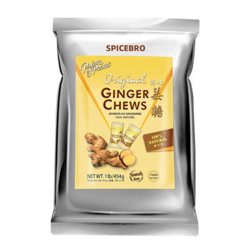 Prince Of Peace Ginger Chews Original, 1 Lb. Candied Ginger, Natural Ginger Chews Candy, Candy Pack, Selected By Spicebro Online
