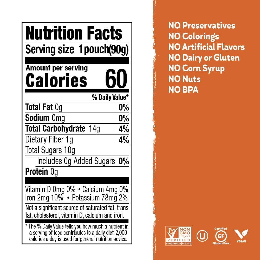 Buddy Fruits Pure Blended Fruit Snack To Go Apple, Mango, Banana And Passion Fruit Applesauce 3.2Oz (Pack Of 12) | 100% Real Fru