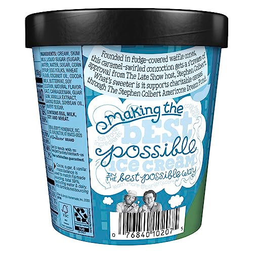 Ben & Jerrys Americone Dream Vanilla Ice Cream Pint Non-GMO 16 oz