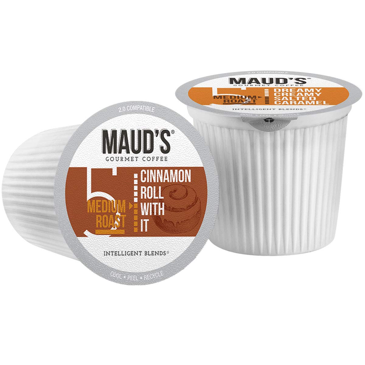Maud s Flavored Coffee Pods Variety Pack, 40 ct, 9 Assorted Flavors, Medium Roast Flavored Coffee in Recyclable Single Serve Po