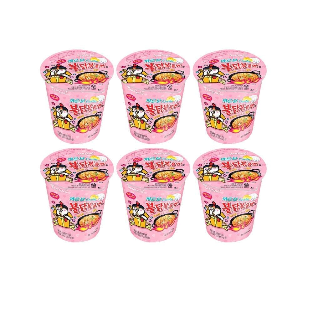 Samyang Carbo Spicy Chicken Fried Cup Noodles 80g    6 Korean food, Korean ramen
