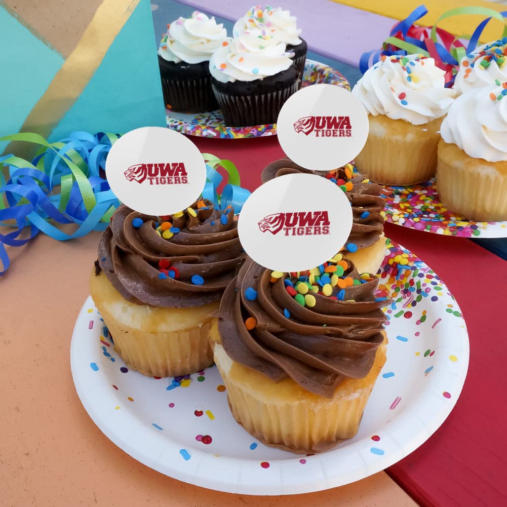 University Of West Alabama Secondary Logo Cupcake Picks Toppers Decoration Set Of 6