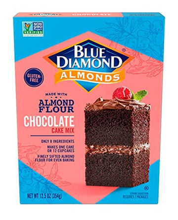 Blue Diamond Almonds Flour Gluten-Free Baking Mix, Chocolate Cake, Multicolor, 12.5 Oz