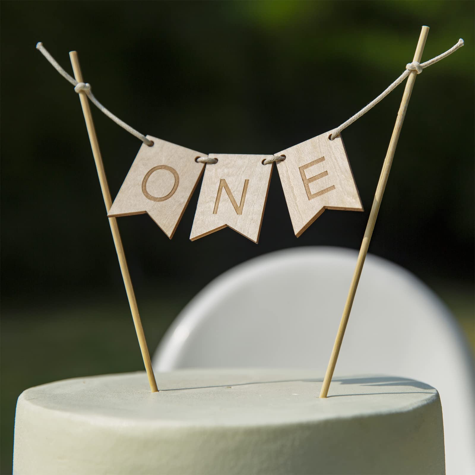 Wood One Cake Topper - 1 St Birthday Cake Decorations, First Birthday Cake Topper, Cake Topper Wood One Banner, Cake Smash Decor