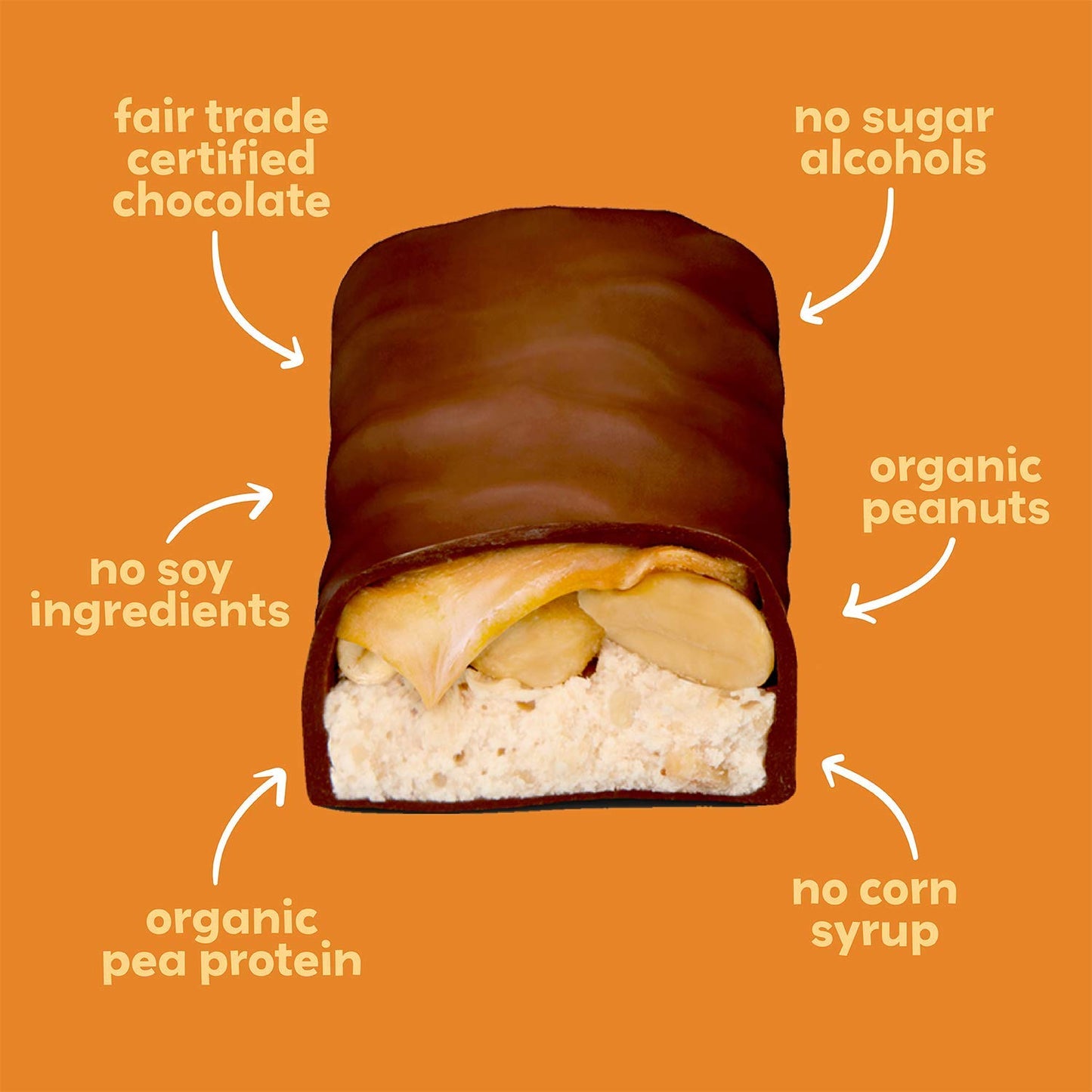 Unreal Dark Chocolate Caramel Peanut Nougat Bars | 70% Organic Ingredients, Fair Trade, Non-Gmo | No Corn Syrup, Sugar Alcohols,
