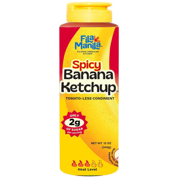 Fila Manila Spicy Banana Ketchup, Vegan, Gluten Free, 12 Ounce Resealable Bottle