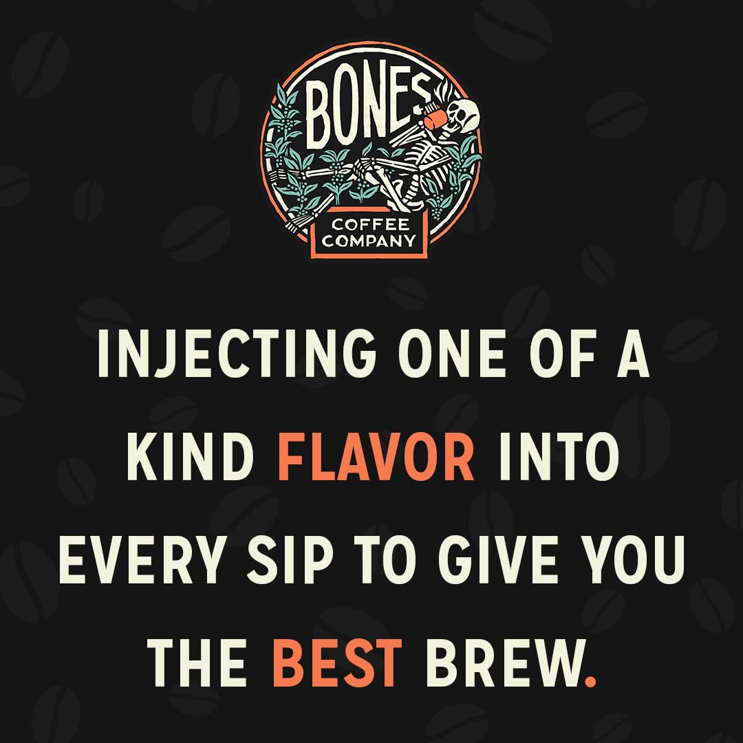 Bones Coffee Company Flavored Coffee Bones Cups Bananas Foster Flavored Pods | 12Ct Single-Serve Coffee Pods Compatible With Keurig 1.0 & 2.0 Keurig Coffee Maker