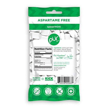 Pur Gum Spearmint 55 Pieces, 12-Pack
