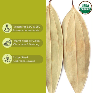 Tribal Trail Organic Bay Leaves Whole | 0.71 Oz | Usda Organic & Non-Gmo | Ethically Sourced Spices From North India | Recyclabl