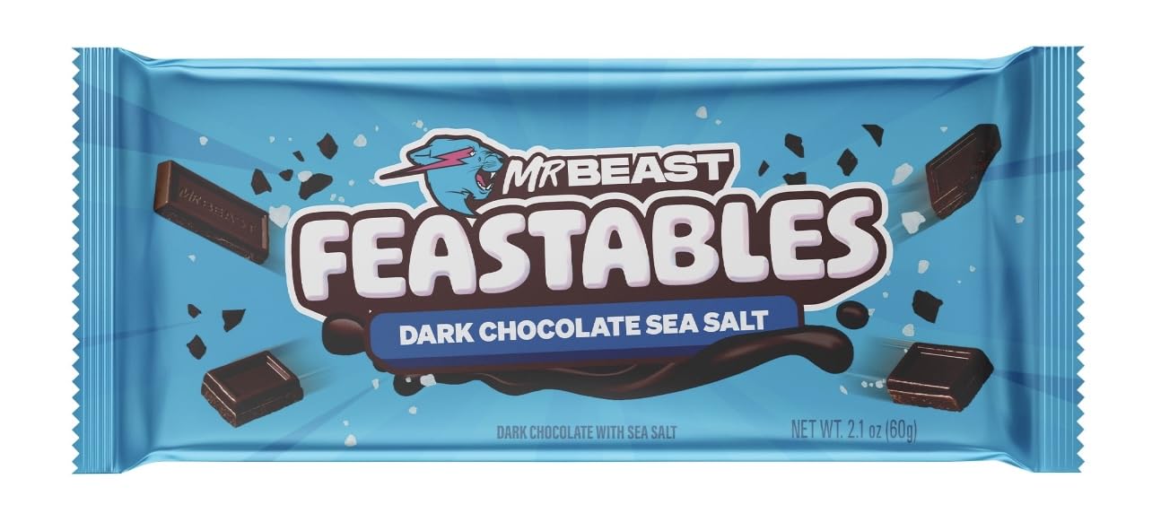 Feastables Beast Chocolate Bars - Peanut Butter Milk Chocolate, Dark Chocolate, Milk Chocolate, Dark Sea Salt And Milk Chocolate