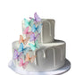 Weraru 48Pcs Edible Wafer Paper Butterflies Cupcake Topper Purple Pink Green Cake Decorations Mixed Color