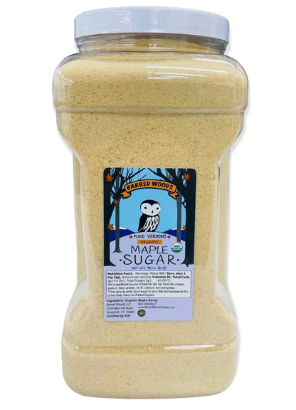 Bulk Maple Sugar - 6 lbs (96 oz) - Pure Organic Vermont Granulated Maple Sugar - From Barred Woods Maple