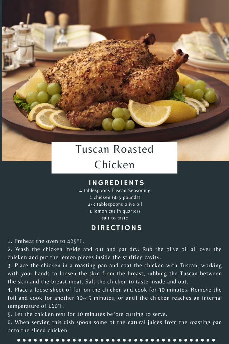 Tuscan- 4.1 Oz. Jar (Pack Of 2) Italian Seasoning. A Unique Taste Of Tuscany In This Blend Of Rosemary, Oregano, Garlic, Toasted