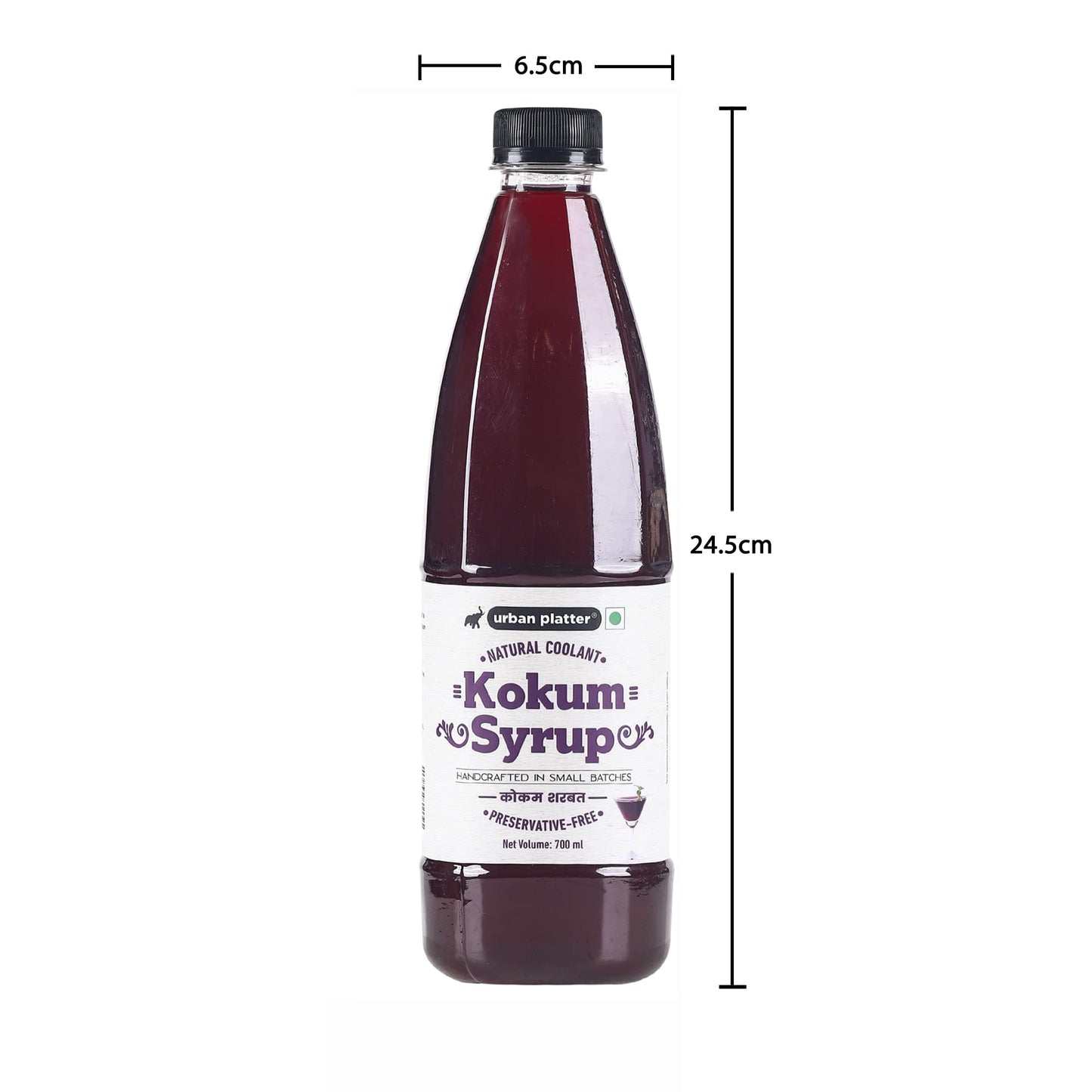 Urban Platter Kokum Syrup | 23.67 Fl Oz (700Ml) | Refreshing Homemade Juice Drink | Maintains Healthy Weight | Improves Digestion With Its Antioxidant Properties