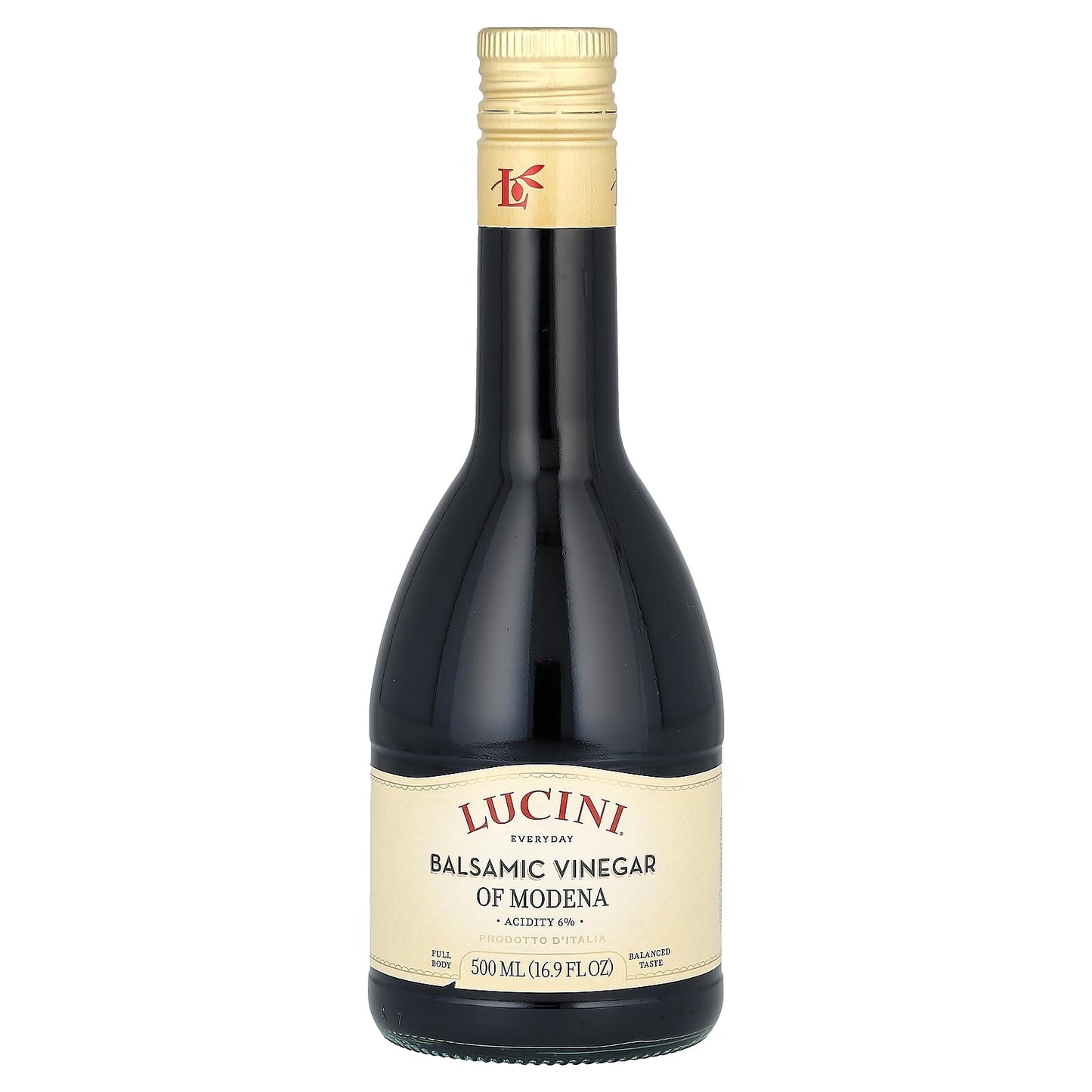 Lucini Balsamic Vinegar of Modena - Non-GMO, Whole30 Approved, 500mL, Italian Balsamic Vinegar