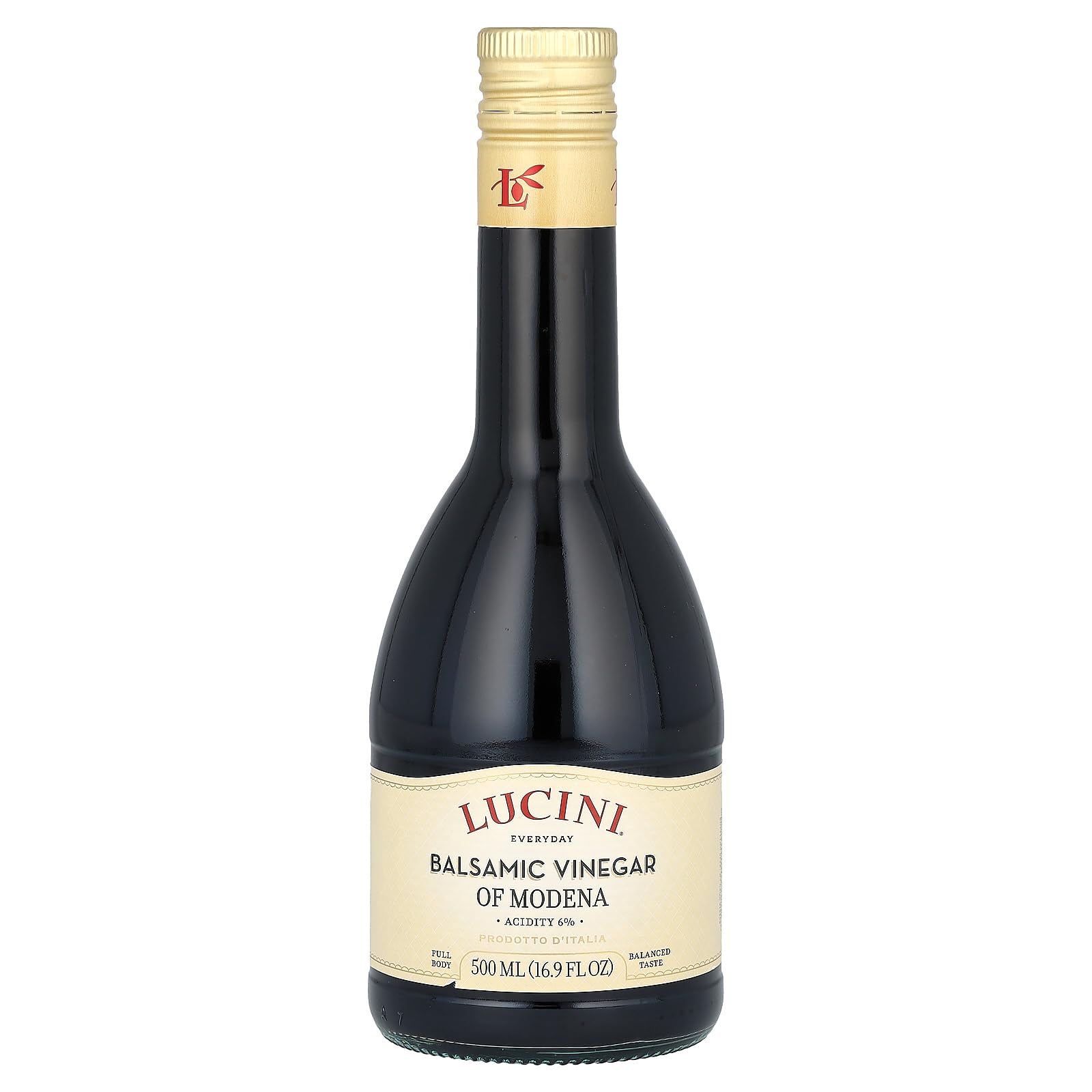 Lucini Balsamic Vinegar of Modena - Non-GMO, Whole30 Approved, 500mL, Italian Balsamic Vinegar