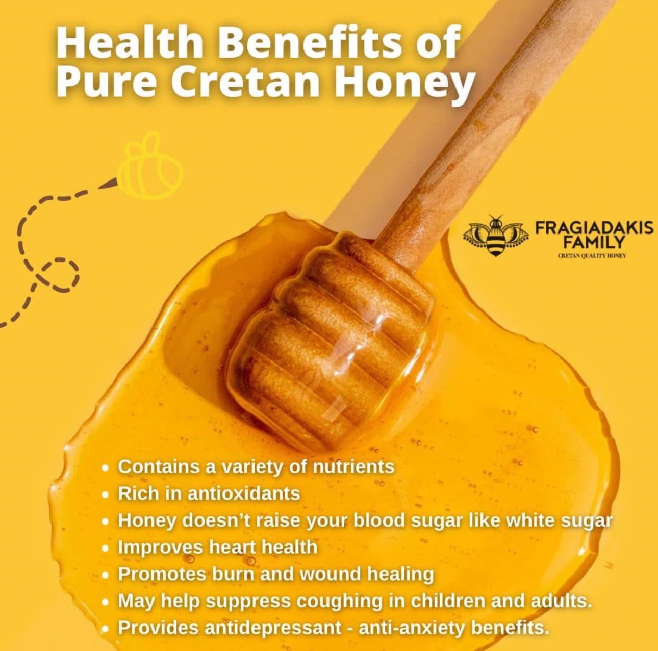 Aoritiko Pure Cretan Mountain Honey | Greek Honey | 100% Natural, Wildflower & Herb-Infused, Rich Aromatic Flavor, Harvested Fro