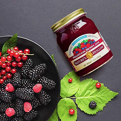 Nature'S Hollow Mountain Berry Jam: Sugar Free Jam And Preserves, Low Cal, Non Gmo, Keto Jam, Vegan, Gluten Free, And Diabetic F
