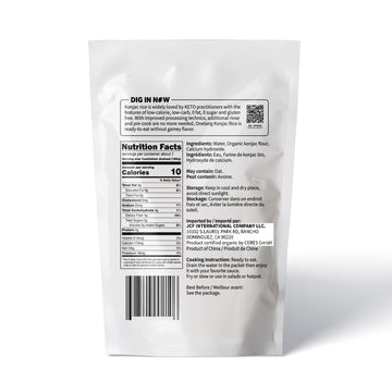 ONETANG Organic Shirataki Konjac Angel Hair Noodles, USDA Organic, Vegan, Gluten Free, Fat Free, Keto Friendly, Low Carbs 5 Pack