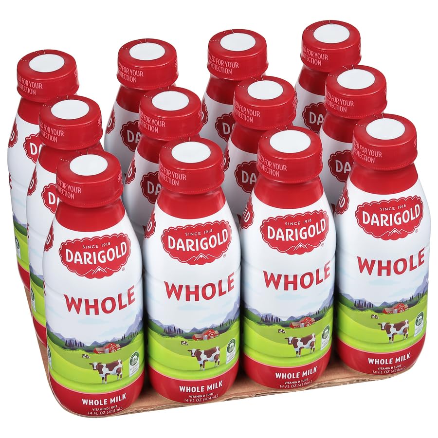 Darigold Whole Milk, 12 Essential Nutrients, 15g Protein, 14oz, Pack of 12