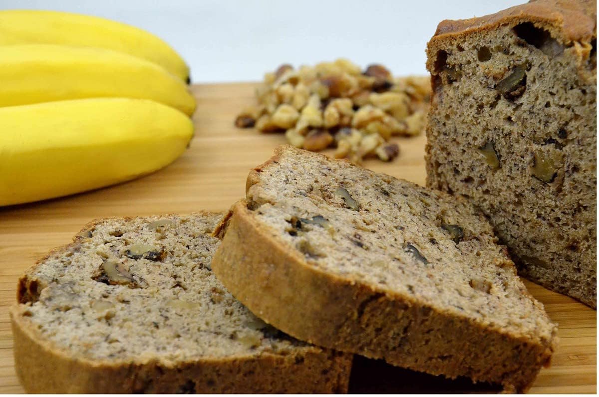 Naturally Delicious Banana Nut Bread - 8 Pack - Fresh Bananas, Crunchy Walnuts - Lunch Snack Breakfast Bars