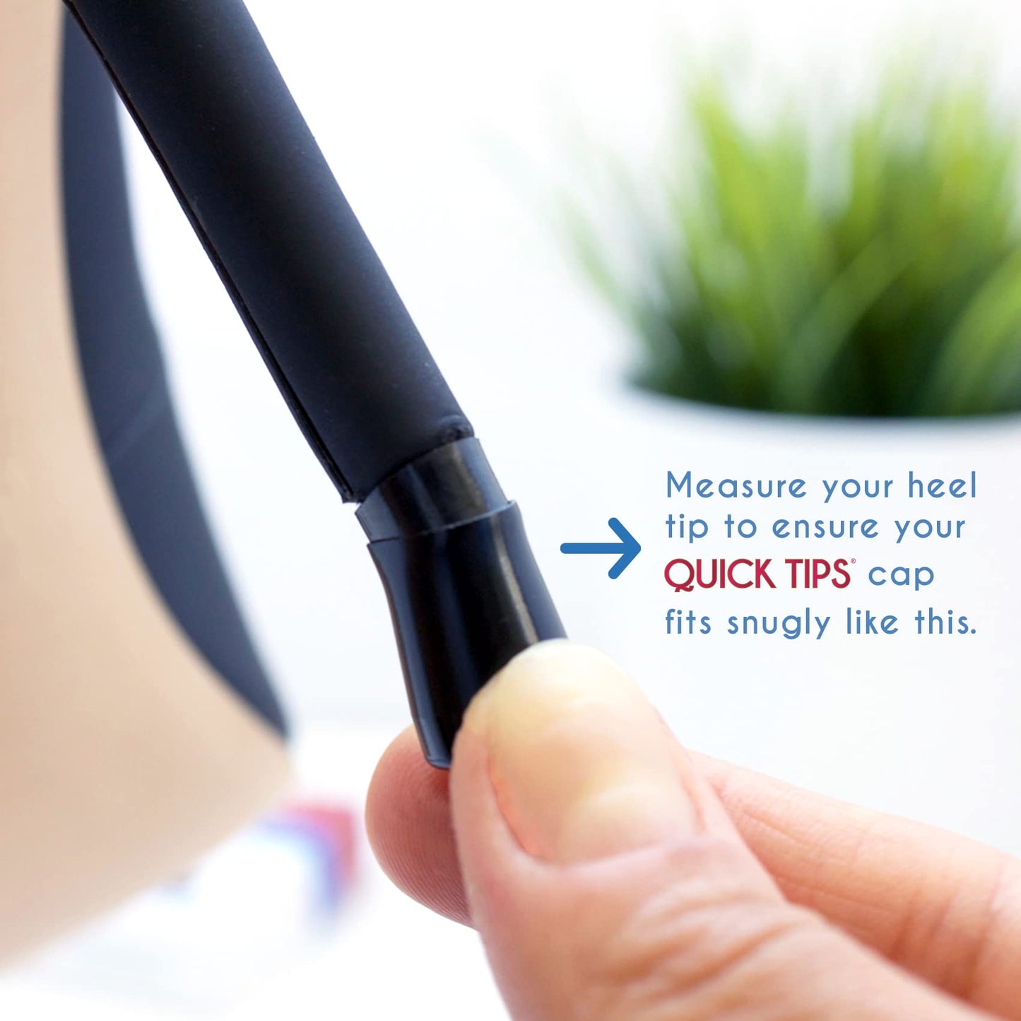 Gogoheel Quick Tips - The Original High Heel Protector & Heel Repair Caps - 2 Pairs (X-Small, Small, Black)