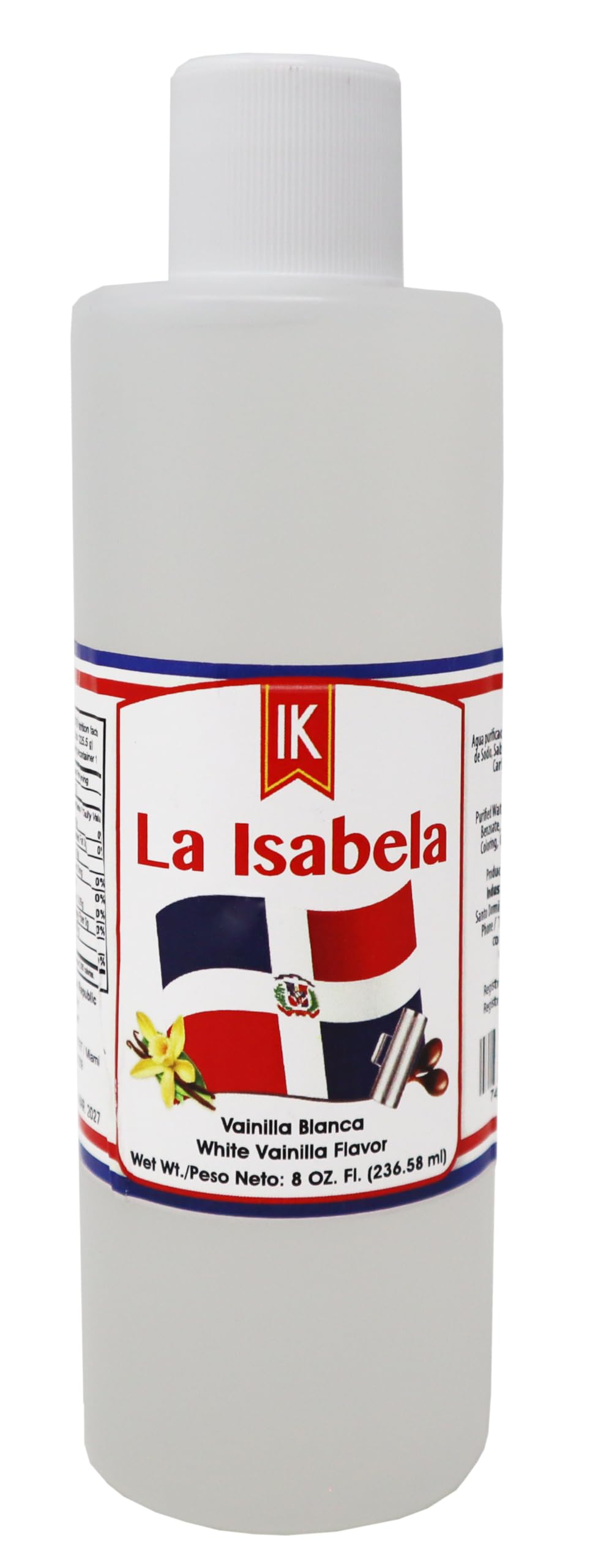 Vanilla Blanca White 8 Oz (473.17Ml) – Clear Compatible With Vanilla Extract For Baking & Desserts – Made In Dominican Republic – Perfect For Cakes, Cookies, Frosting & More