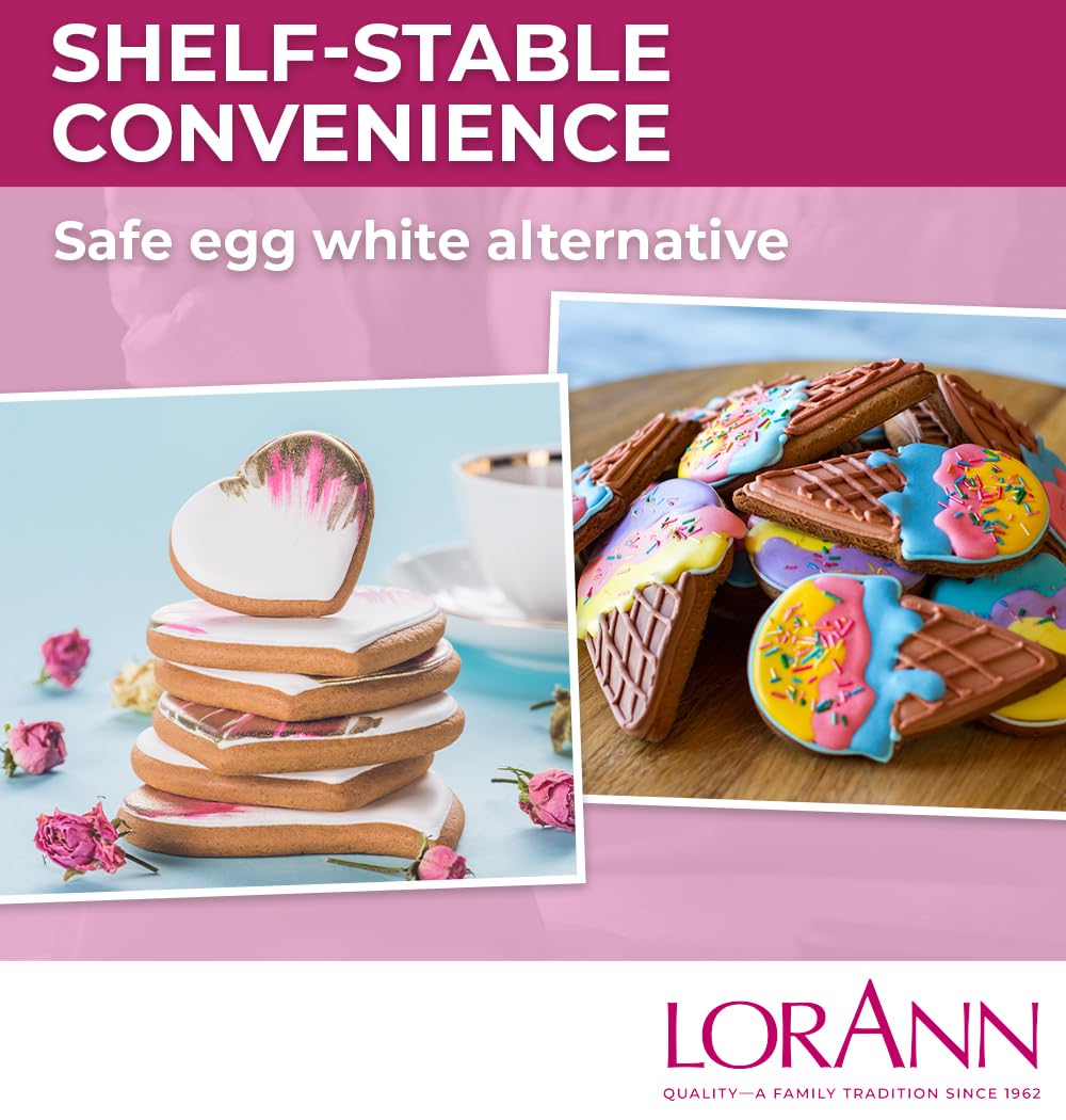 Lorann Oils Meringue Powder - Gluten-Free, Kosher & Nut-Free - Essential For Royal Icing, Baking & Decorating - No Artificial Co