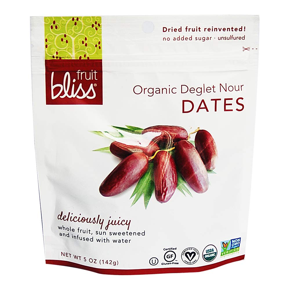 Fruit Bliss Organic Fruit Bliss Deglet Nour Pitted Dates - Soft & Juicy Organic, Dried & Pitted Deglet Nour Dates - Organic Frui