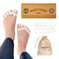 Yogabody Naturals Toe Spreaders & Separators, Fast Pain Relief From Hammertoe & Bunions, Two Pairs In Stylish Wooden Box, Latex-