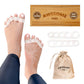 Yogabody Naturals Toe Spreaders & Separators, Fast Pain Relief From Hammertoe & Bunions, Two Pairs In Stylish Wooden Box, Latex-