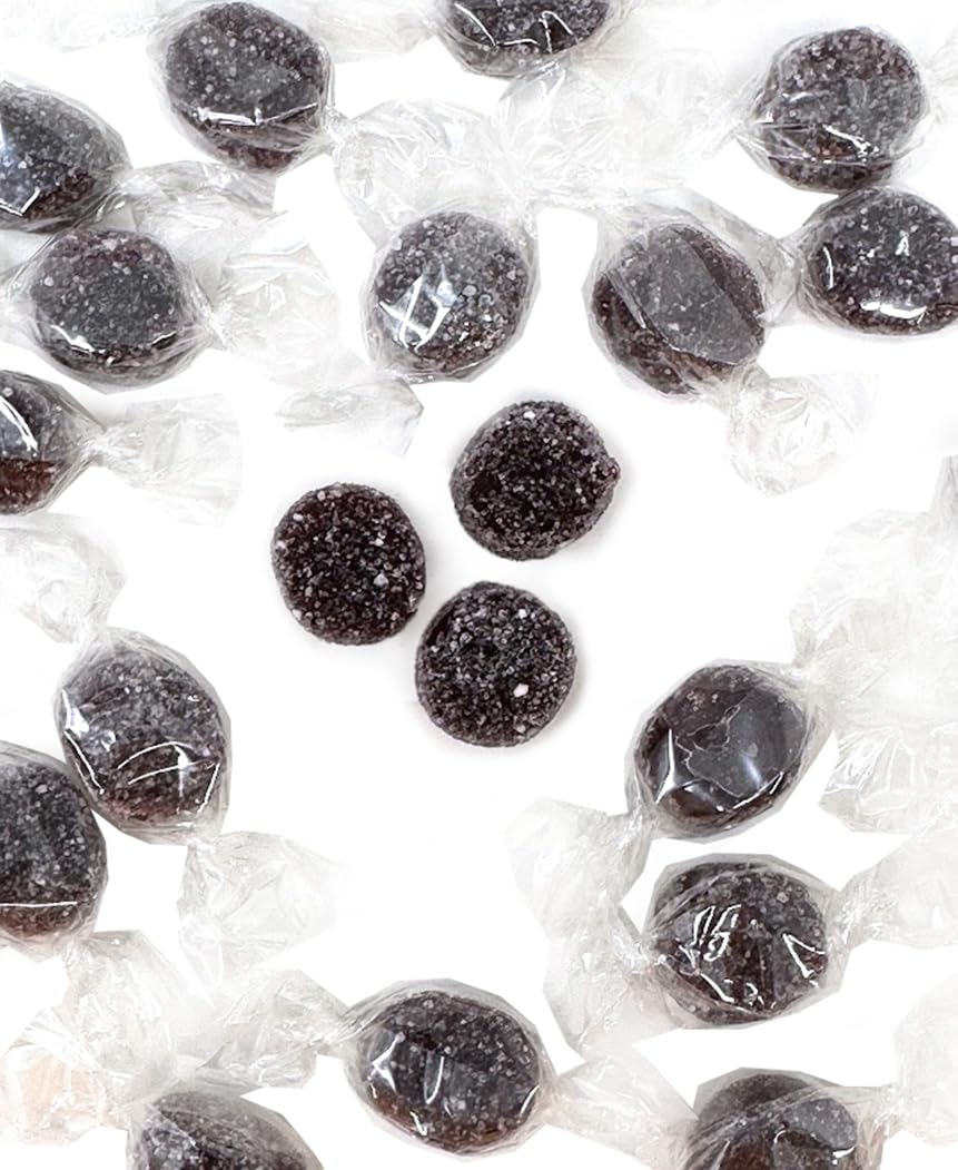 SweetGourmet Sugar-Free Italian Licorice Jellies, 2 Pounds, Individually Wrapped, Black